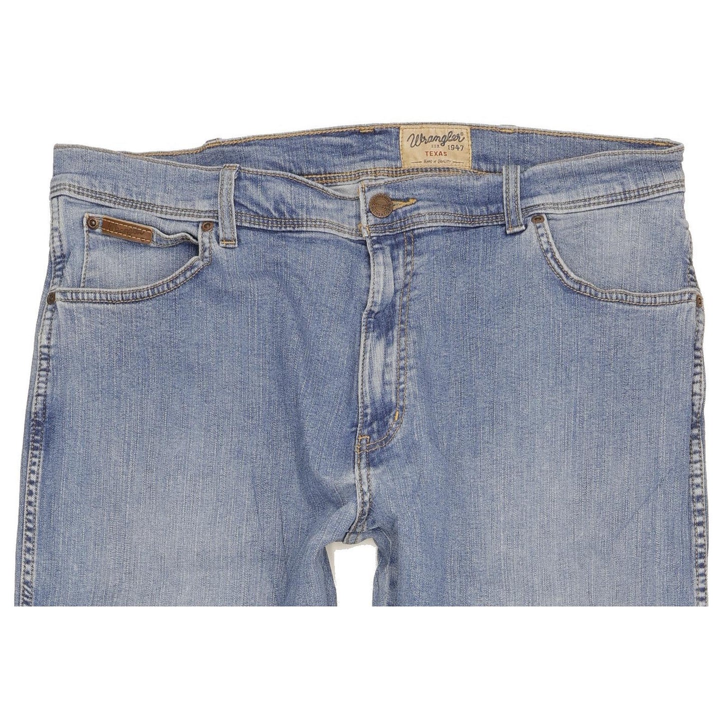Wrangler Texas Men Blue Straight Regular Stretch Jeans W38 L29