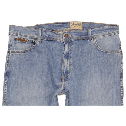 Wrangler Texas Men Blue Straight Regular Stretch Jeans W38 L29