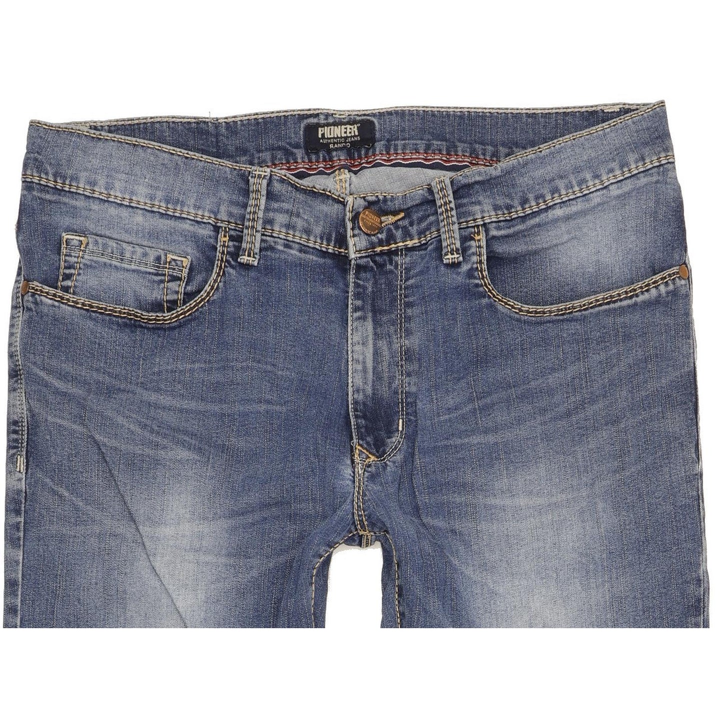 Pioneer Rando Men Blue Straight Regular Stretch Jeans W36 L29
