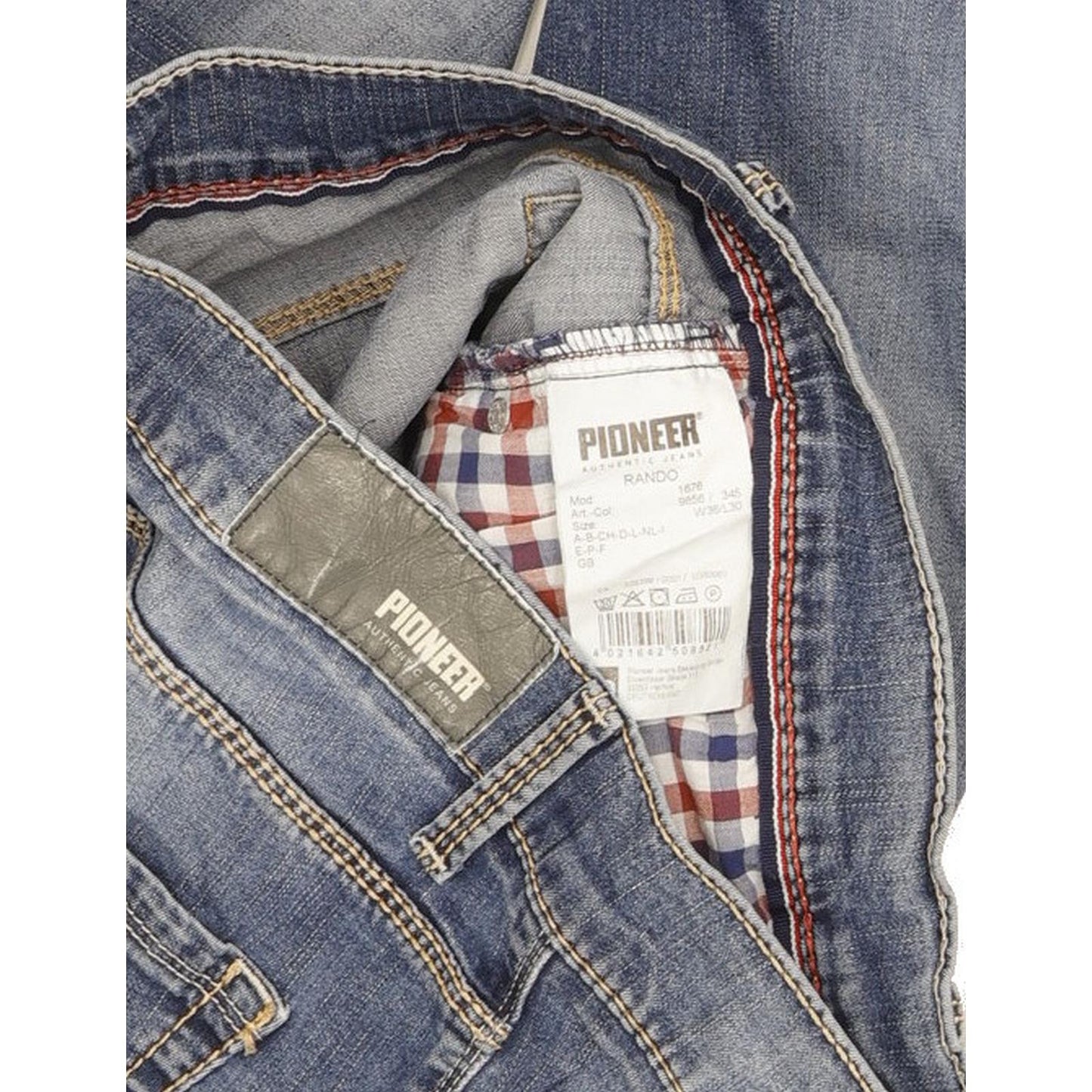 Pioneer Rando Men Blue Straight Regular Stretch Jeans W36 L29