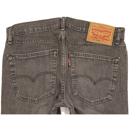 Levi's 502 Hi-Ball Men Grey Tapered Regular Stretch Jeans W33 L29