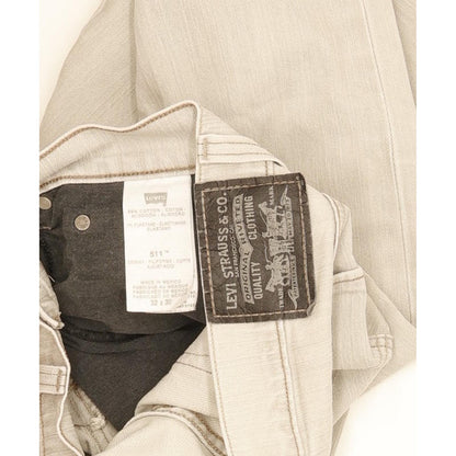 Levi's 511 Men Grey Straight Slim Stretch Jeans W32 L32