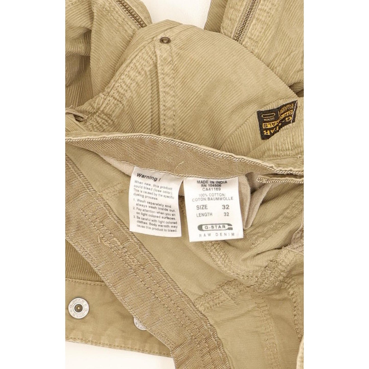 G-Star S.C. Concept Elwood Men Beige Straight Regular Jeans W32 L32