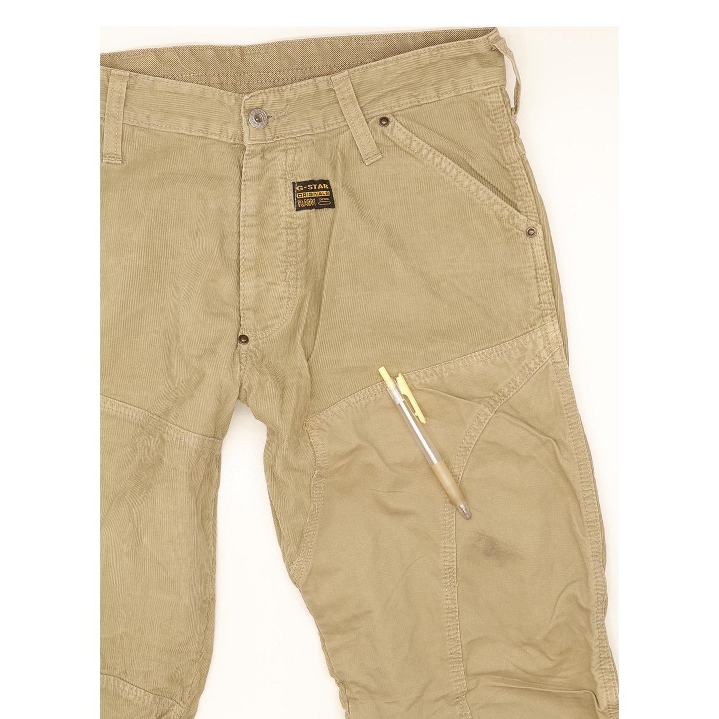G-Star S.C. Concept Elwood Men Beige Straight Regular Jeans W32 L32