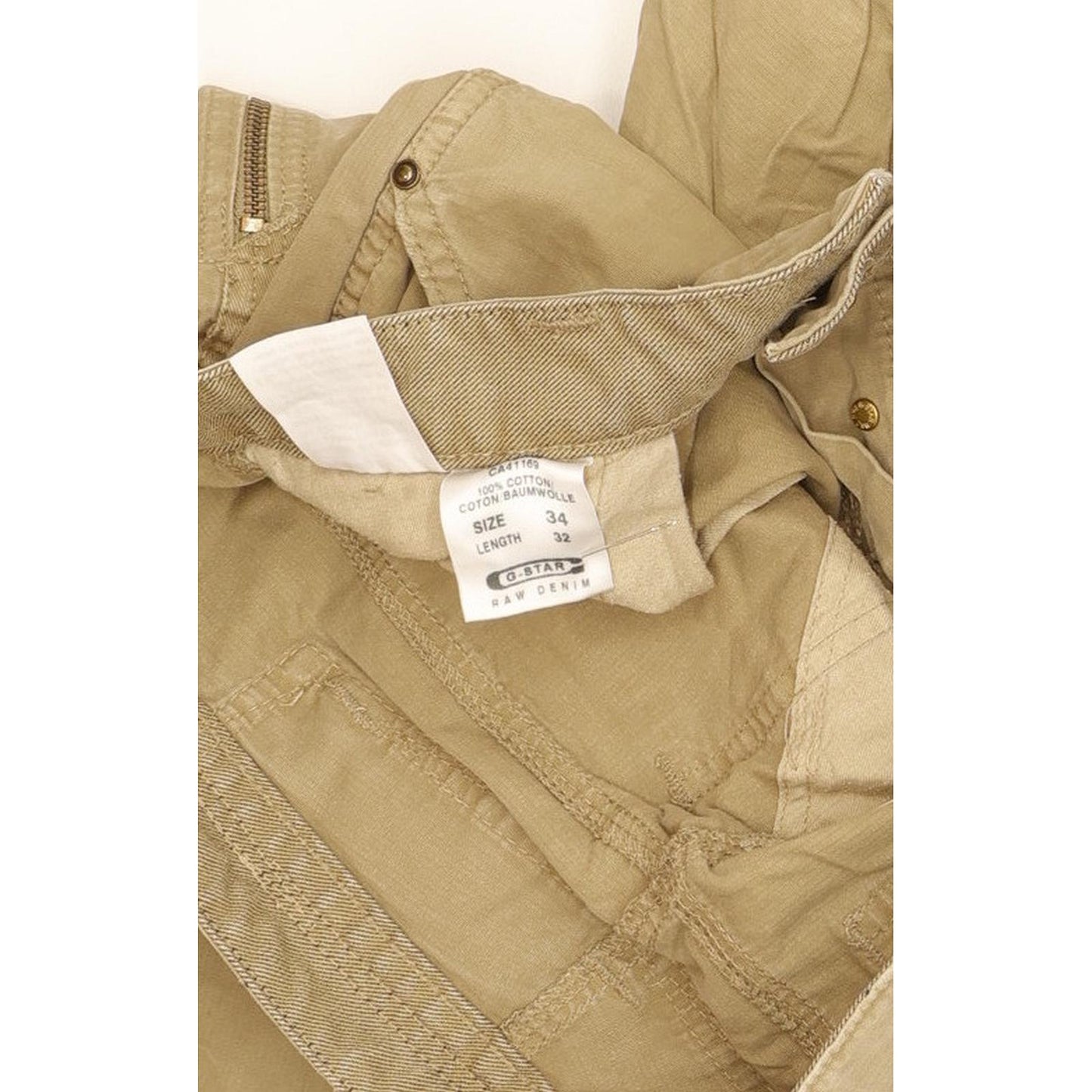 G-Star S.C. Concept Elwood Men Beige Straight Regular Jeans W34 L32