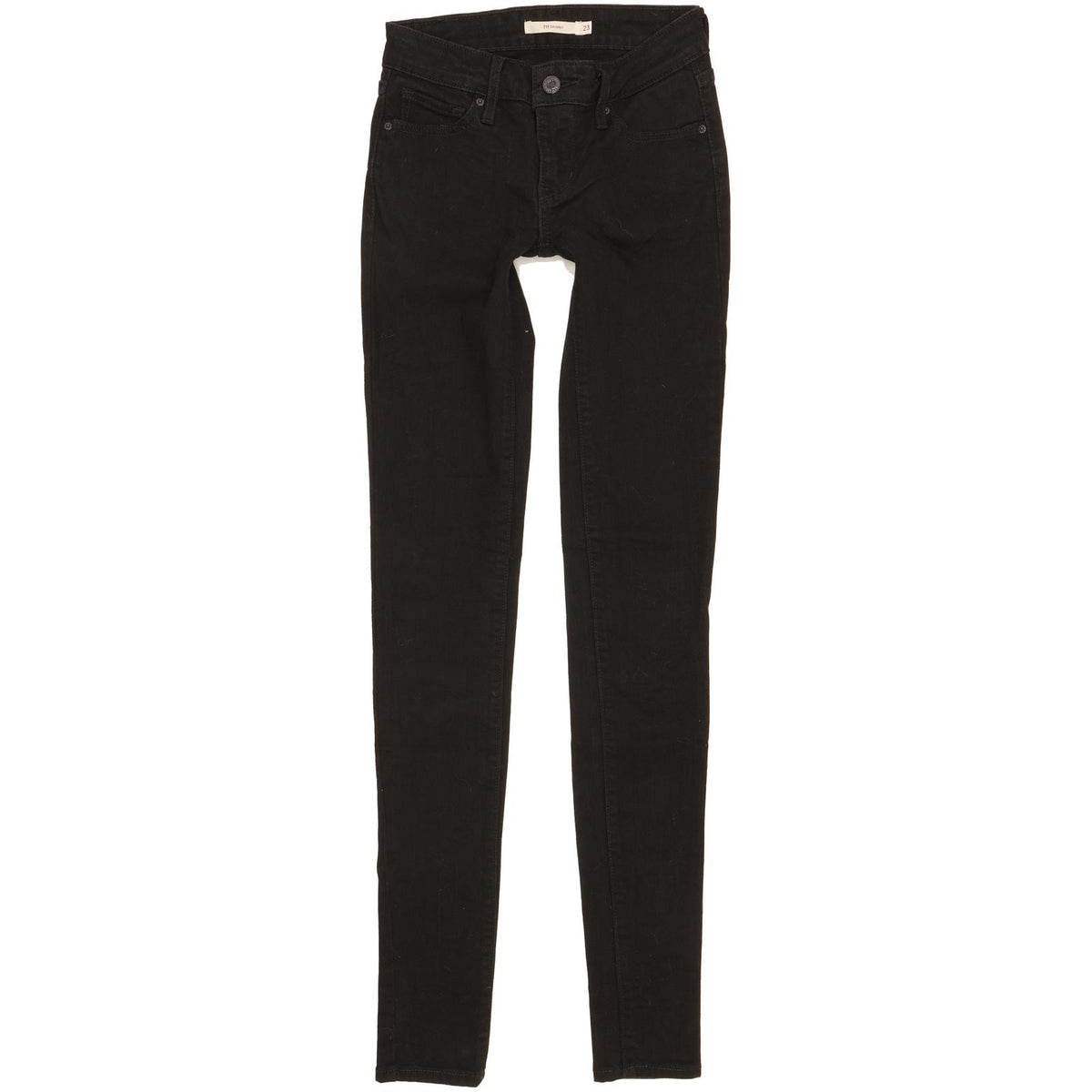 Levi's 711 Women Black Skinny Slim Stretch Jeans W23 L32