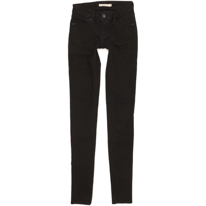 Levi's 711 Women Black Skinny Slim Stretch Jeans W23 L32