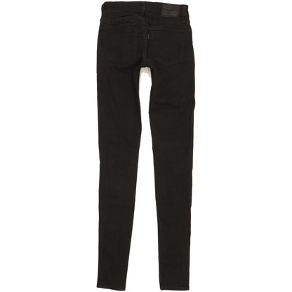 Levi's 711 Women Black Skinny Slim Stretch Jeans W23 L32