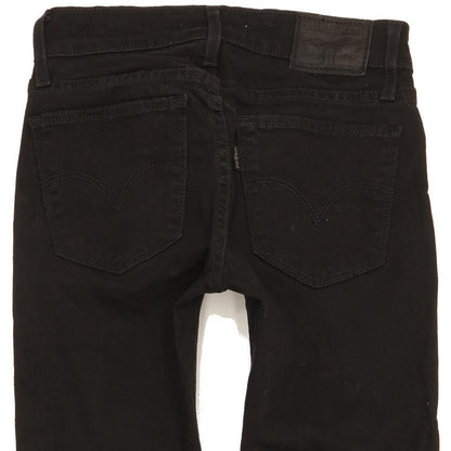 Levi's 711 Women Black Skinny Slim Stretch Jeans W23 L32