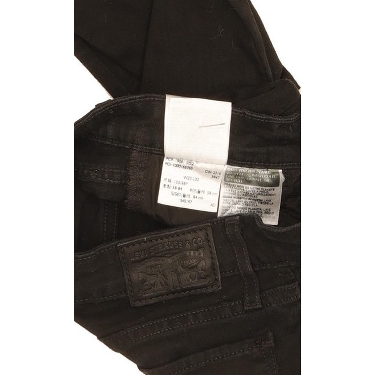 Levi's 711 Women Black Skinny Slim Stretch Jeans W23 L32