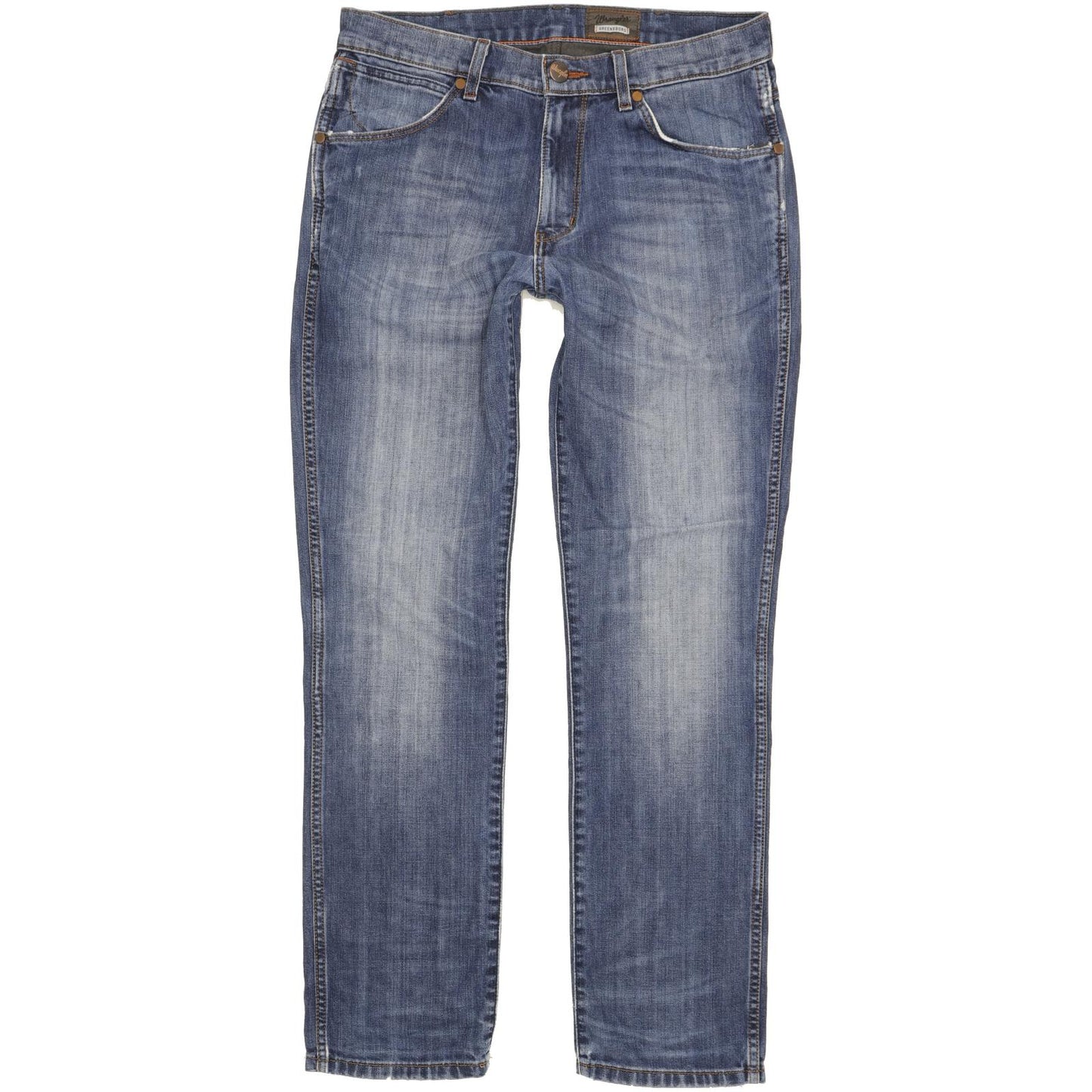 Wrangler Greensboro Men Blue Straight Regular Stretch Jeans W33 L32
