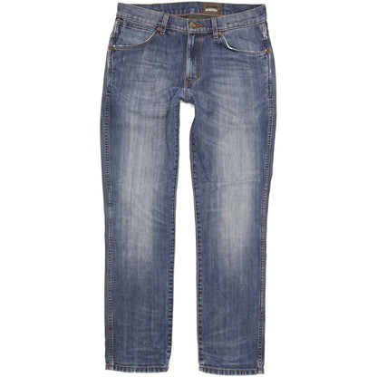 Wrangler Greensboro Men Blue Straight Regular Stretch Jeans W33 L32