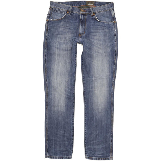Wrangler Greensboro Men Blue Straight Regular Stretch Jeans W33 L32