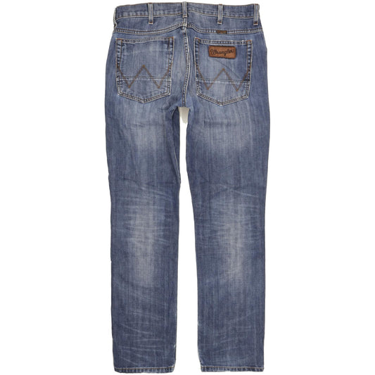 Wrangler Greensboro Men Blue Straight Regular Stretch Jeans W33 L32