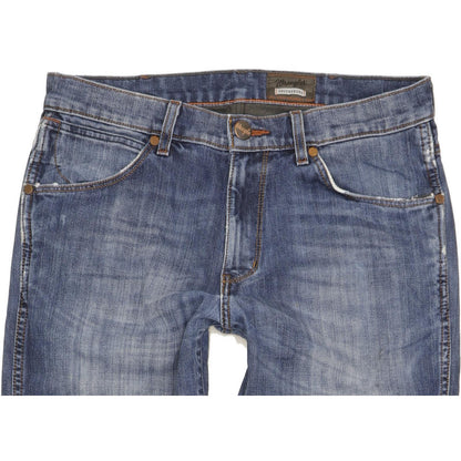 Wrangler Greensboro Men Blue Straight Regular Stretch Jeans W33 L32