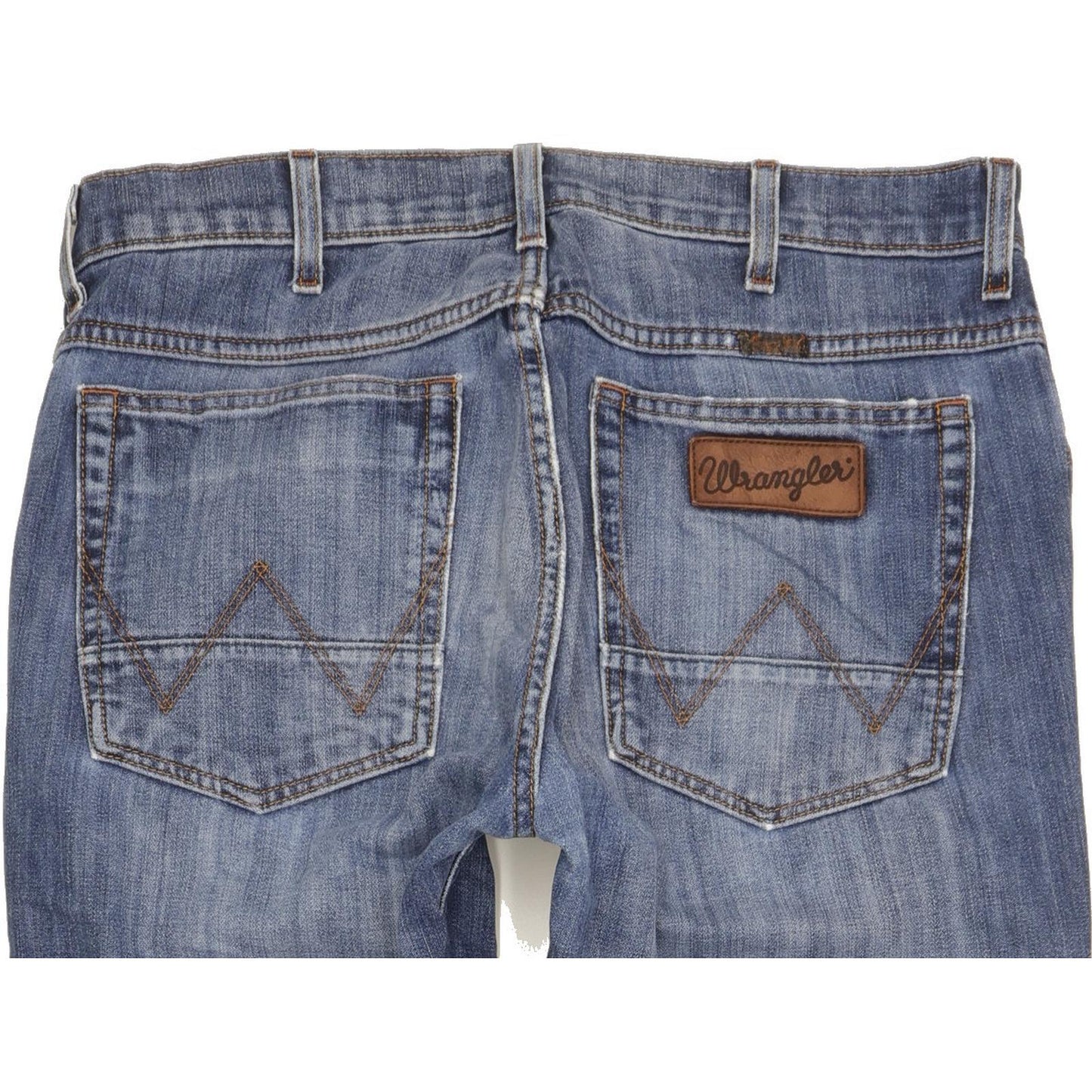 Wrangler Greensboro Men Blue Straight Regular Stretch Jeans W33 L32