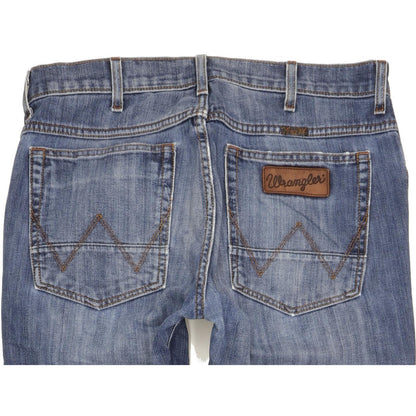 Wrangler Greensboro Men Blue Straight Regular Stretch Jeans W33 L32