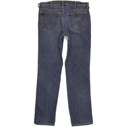 Wrangler Men Blue Straight Regular Stretch Jeans W36 L33