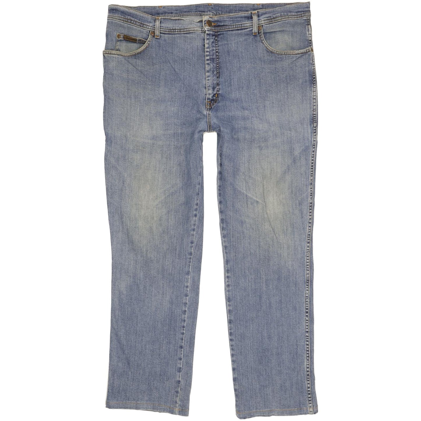 Wrangler Texas Men Blue Straight Regular Stretch Jeans W42 L31