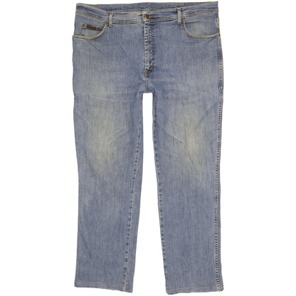 Wrangler Texas Men Blue Straight Regular Stretch Jeans W42 L31
