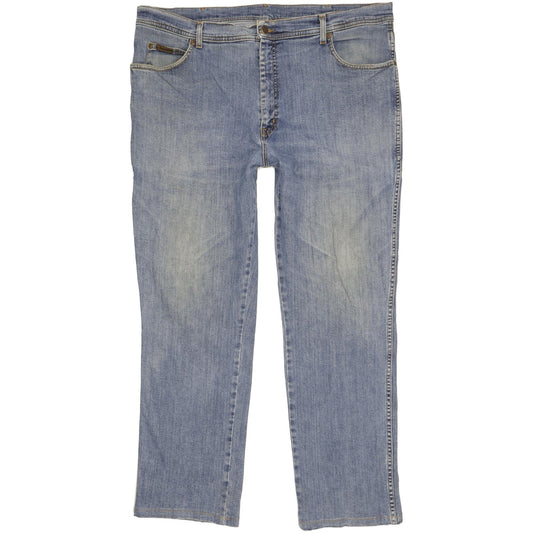 Wrangler Texas Men Blue Straight Regular Stretch Jeans W42 L31