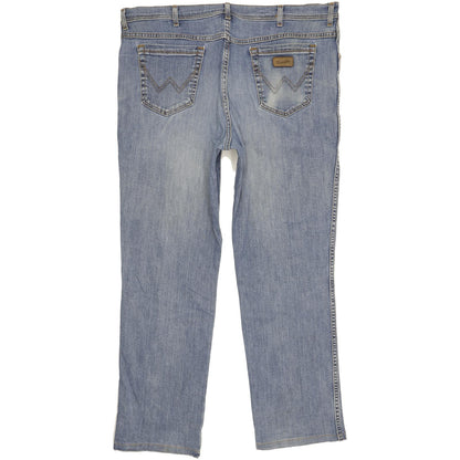 Wrangler Texas Men Blue Straight Regular Stretch Jeans W42 L31