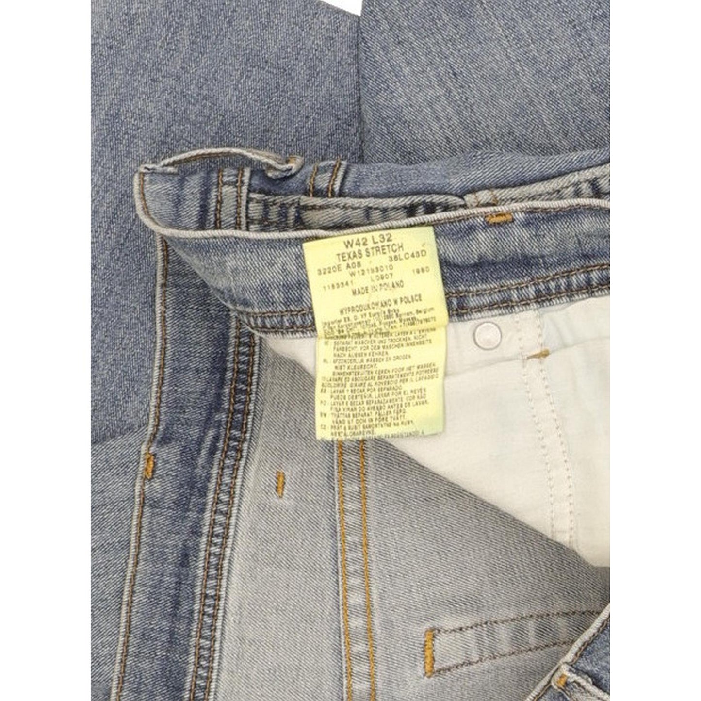 Wrangler Texas Men Blue Straight Regular Stretch Jeans W42 L31