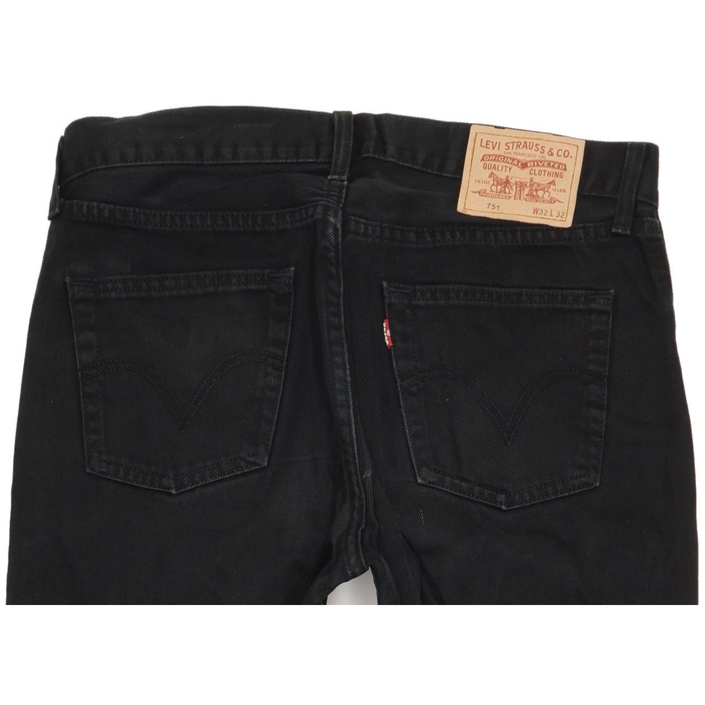 Levi's 751 Men Black Straight Regular Jeans W32 L31