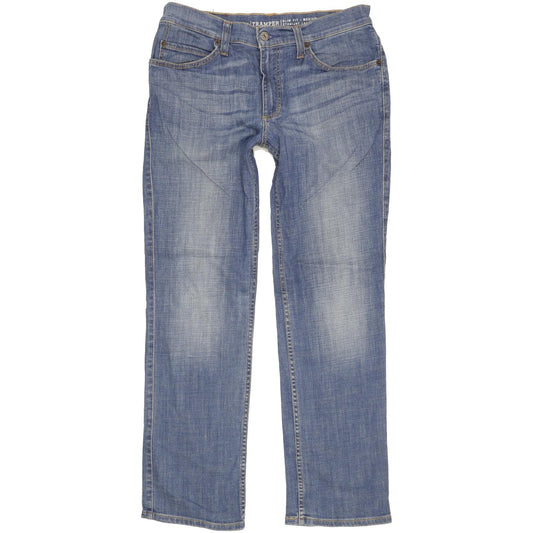 Mustang Tramper Men Blue Straight Slim Stretch Jeans W34 L32