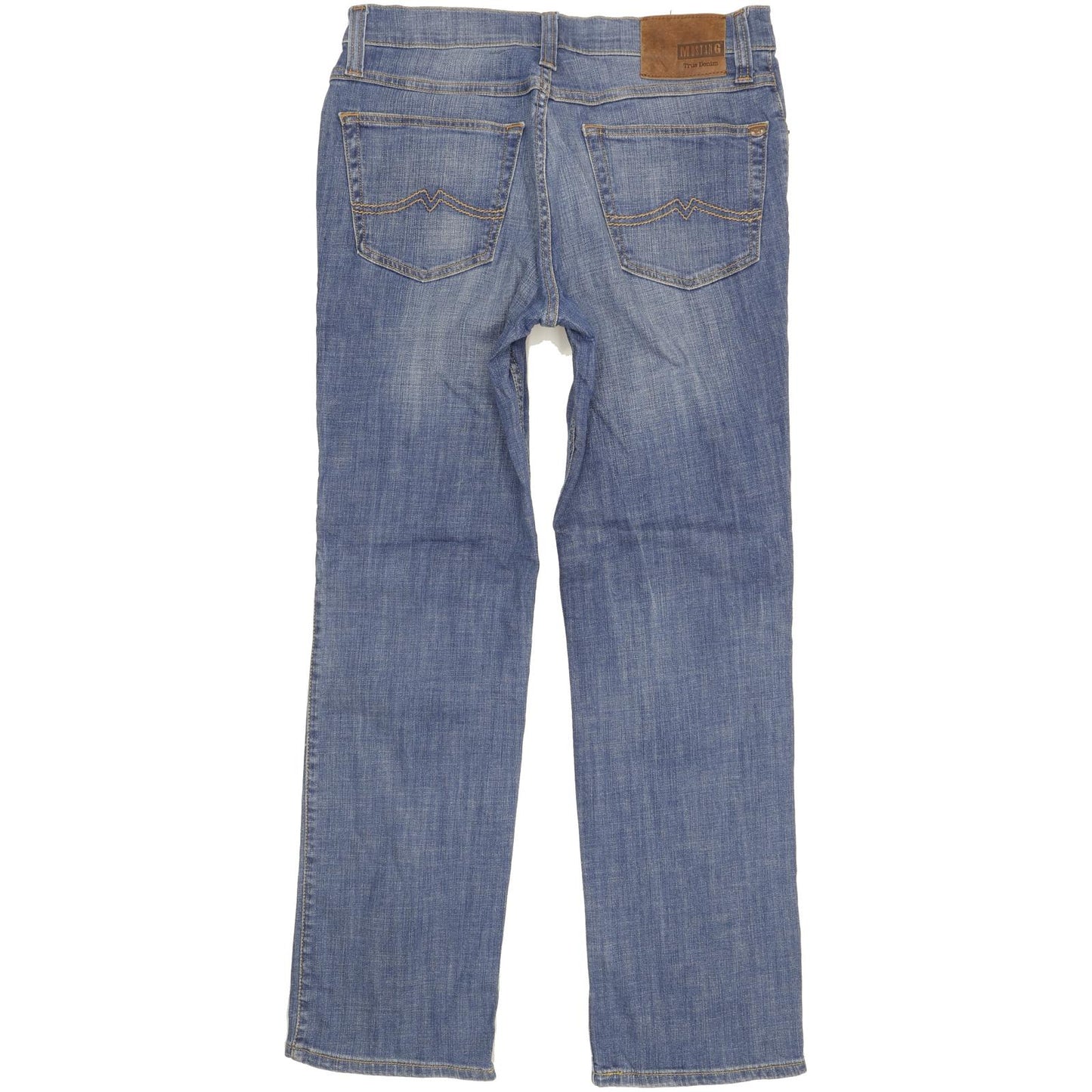 Mustang Tramper Men Blue Straight Slim Stretch Jeans W34 L32