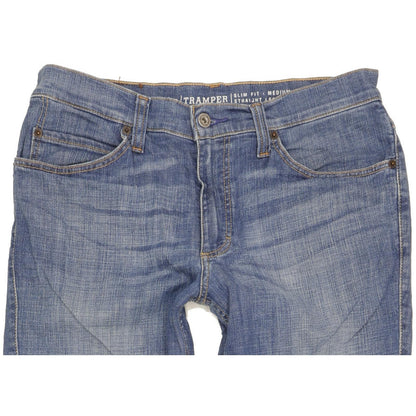 Mustang Tramper Men Blue Straight Slim Stretch Jeans W34 L32