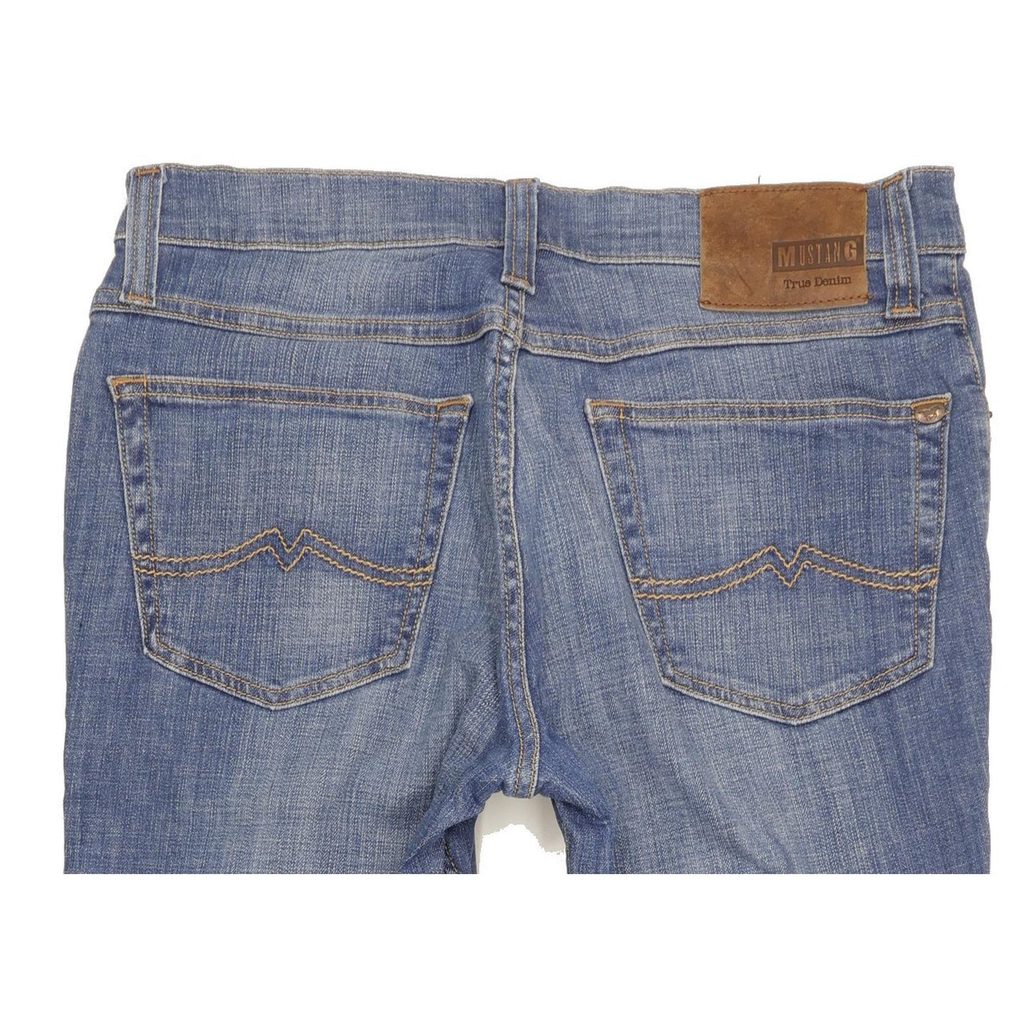 Mustang Tramper Men Blue Straight Slim Stretch Jeans W34 L32