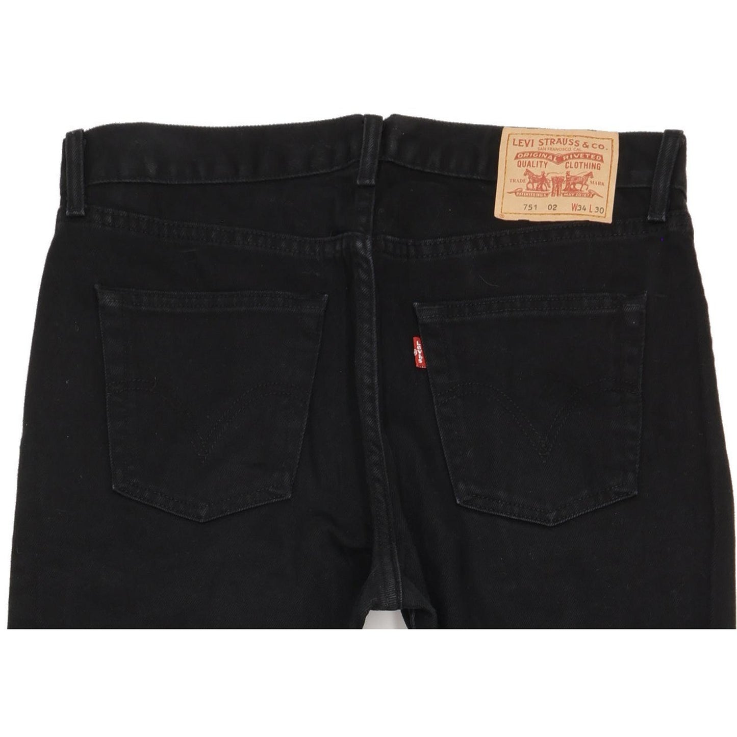 Levi's 751 Men Black Straight Regular Jeans W34 L28