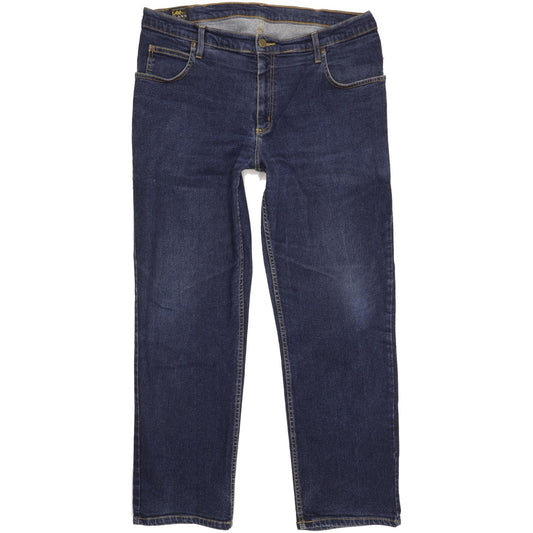 Lee Brooklyn Men Blue Straight Regular Stretch Jeans W38 L30