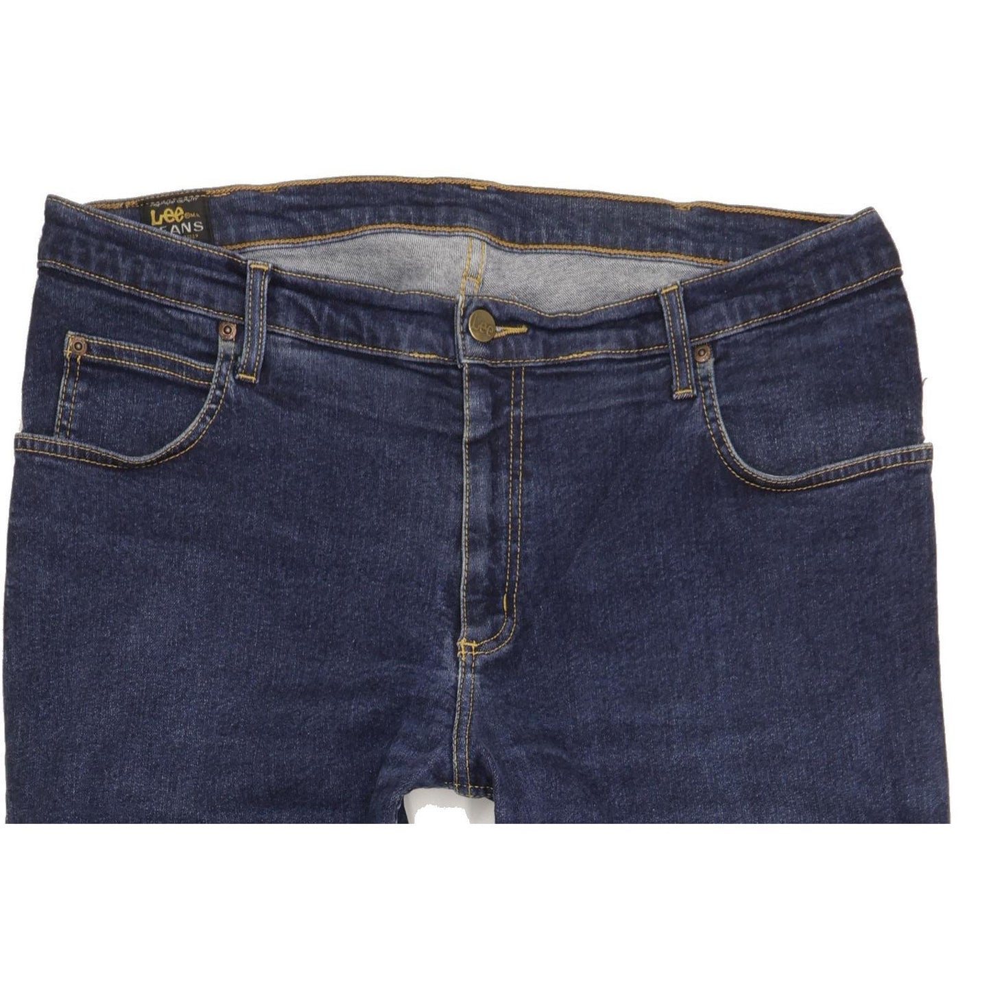 Lee Brooklyn Men Blue Straight Regular Stretch Jeans W38 L30