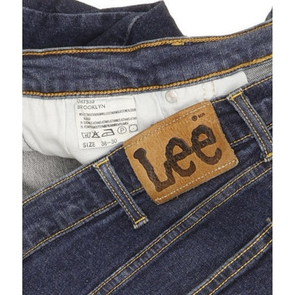 Lee Brooklyn Men Blue Straight Regular Stretch Jeans W38 L30