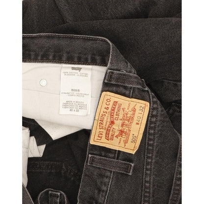 Levi's 505 Men Black Straight Regular Jeans W40 L31