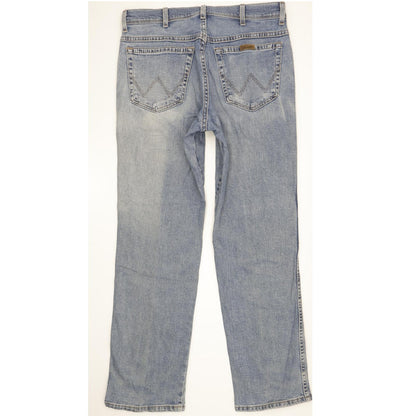Wrangler Men Blue Straight Regular Stretch Jeans W34 L30