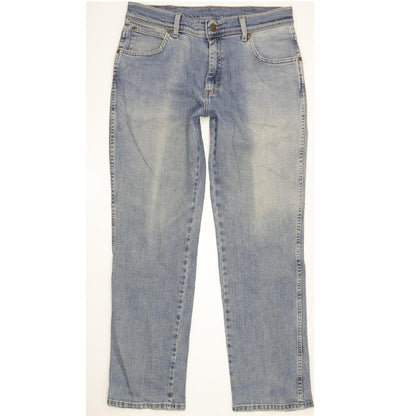 Wrangler Men Blue Straight Regular Stretch Jeans W34 L30