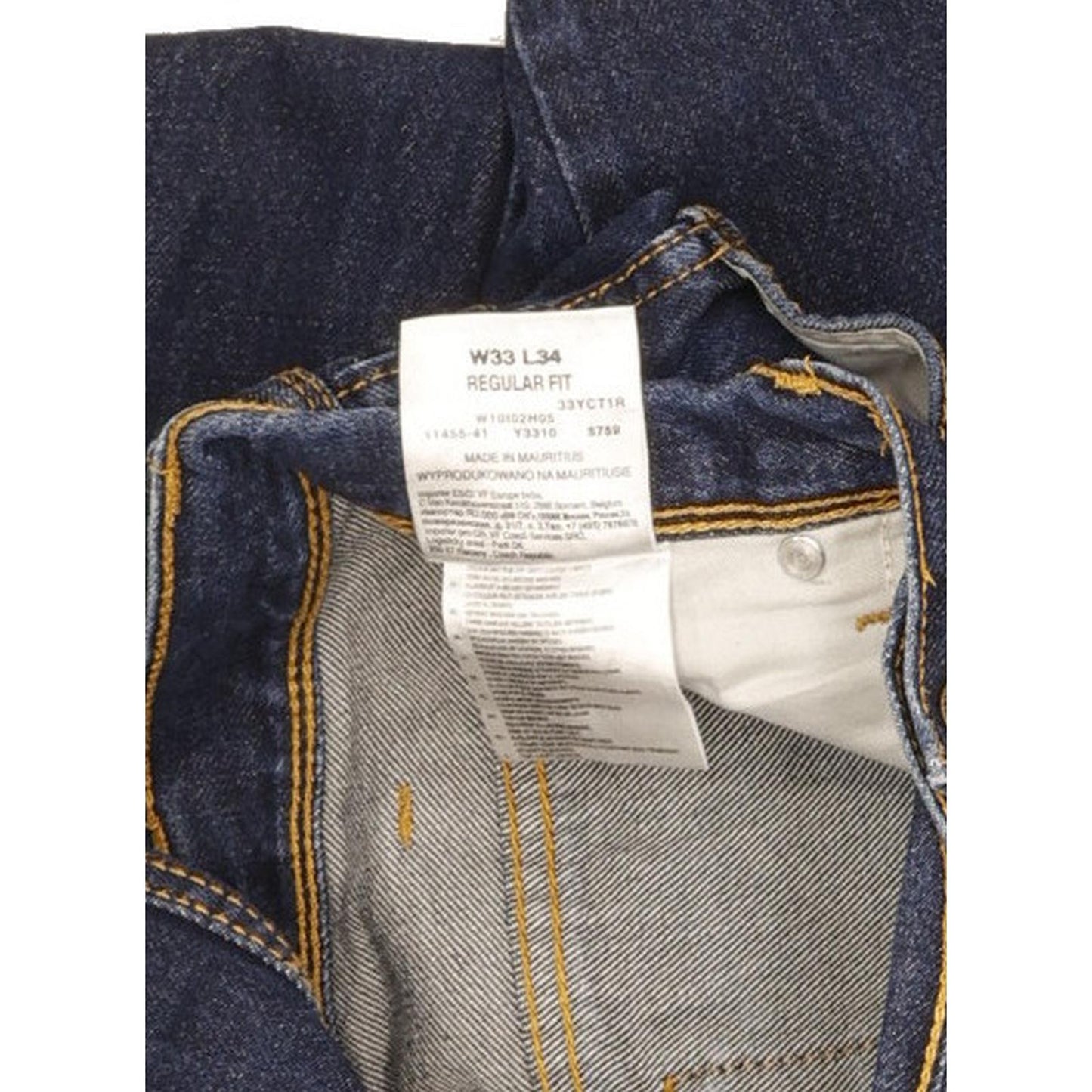 Wrangler Men Blue Straight Regular Jeans W33 L34