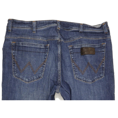 Wrangler Texas Men Blue Straight Regular Stretch Jeans W38 L33