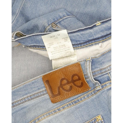 Lee Luke Men Blue Skinny Slim Stretch Jeans W36 L34