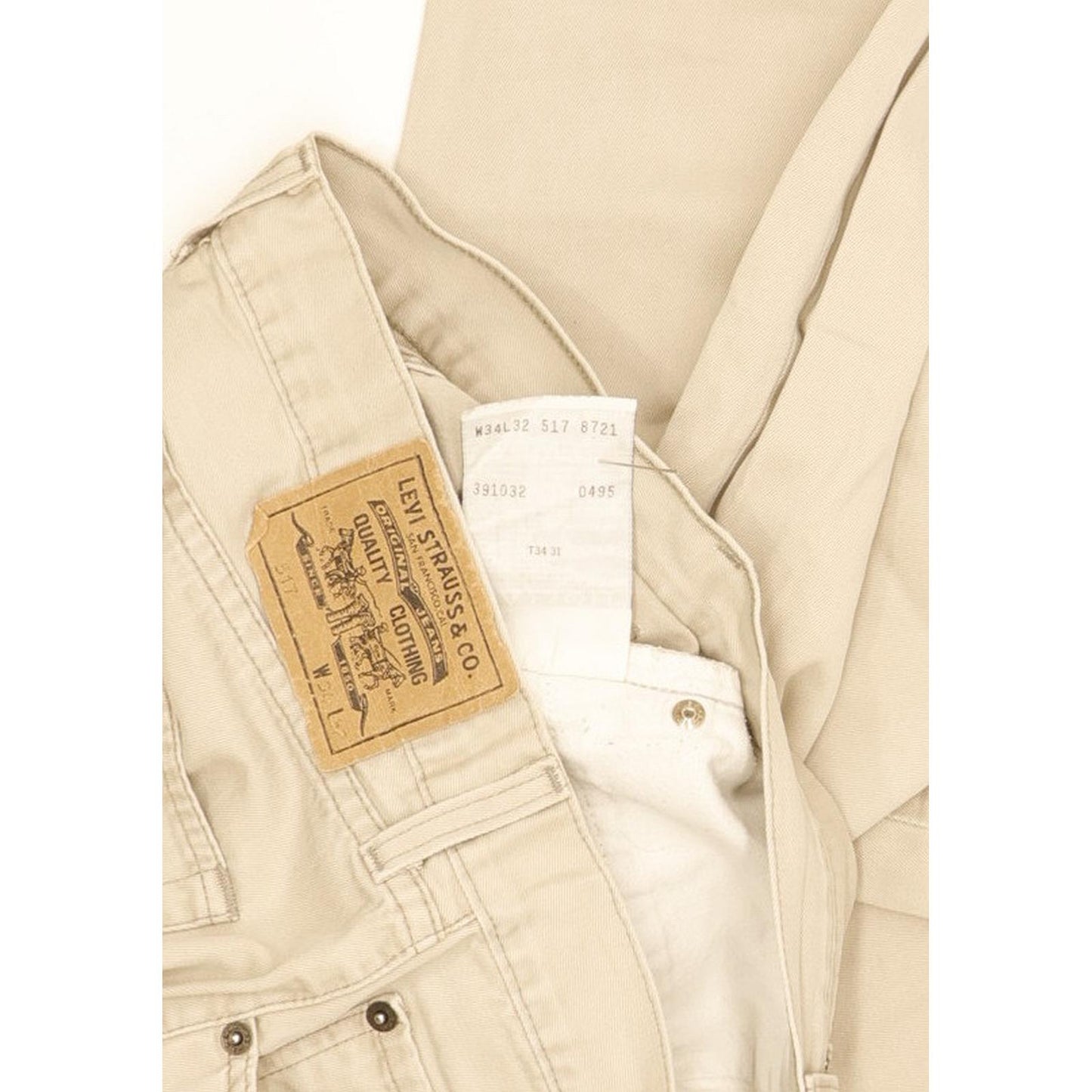 Levi's 517 Men Beige Straight Regular Jeans W34 L32