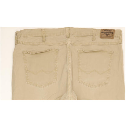 Wrangler Men Beige Straight Regular Stretch Jeans W40 L31
