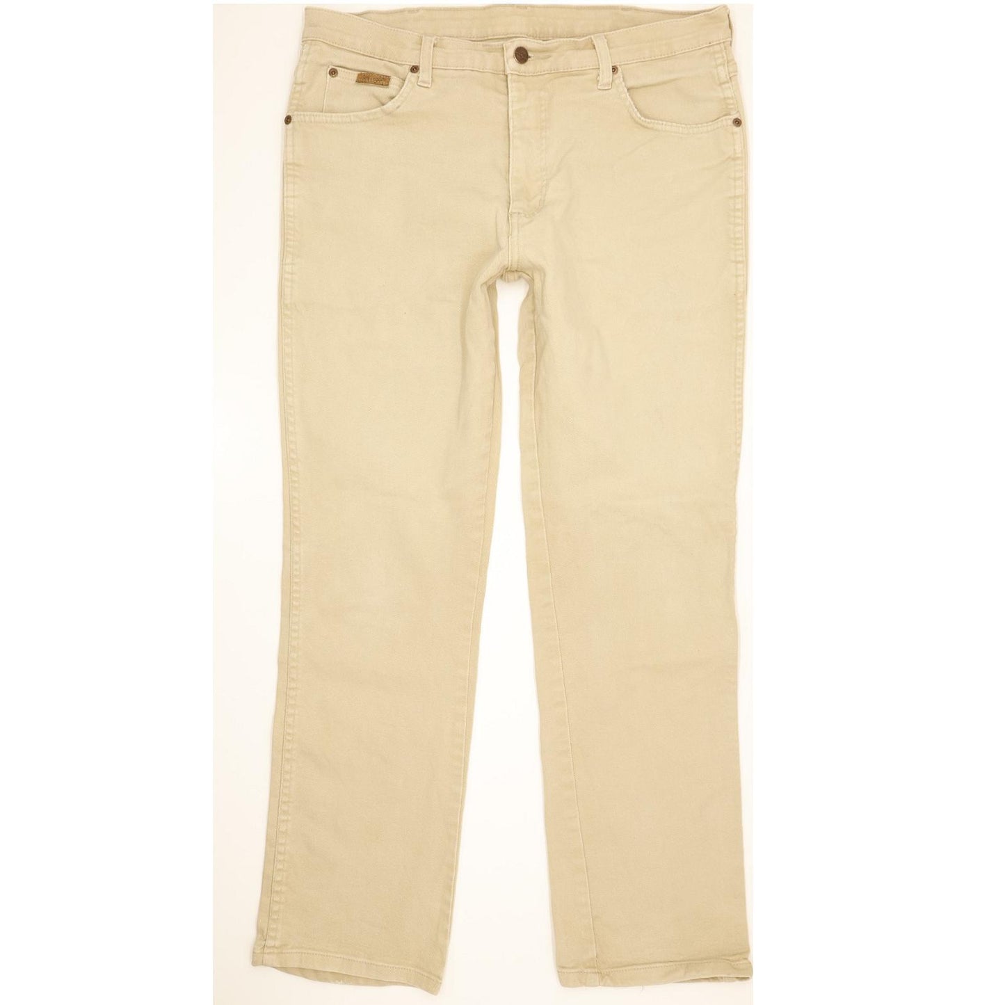 Wrangler Texas Men Beige Straight Regular Stretch Jeans W36 L30