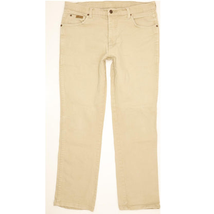 Wrangler Texas Men Beige Straight Regular Stretch Jeans W36 L30