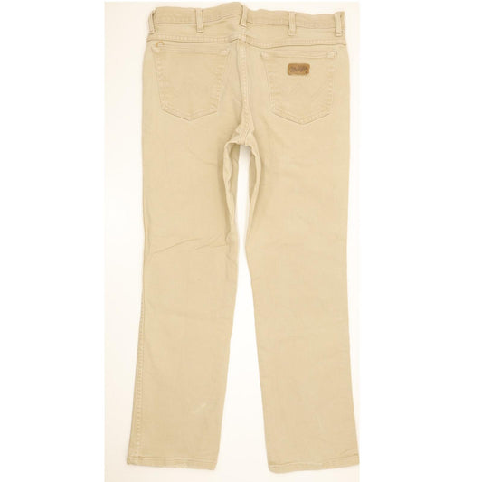 Wrangler Texas Men Beige Straight Regular Stretch Jeans W36 L30