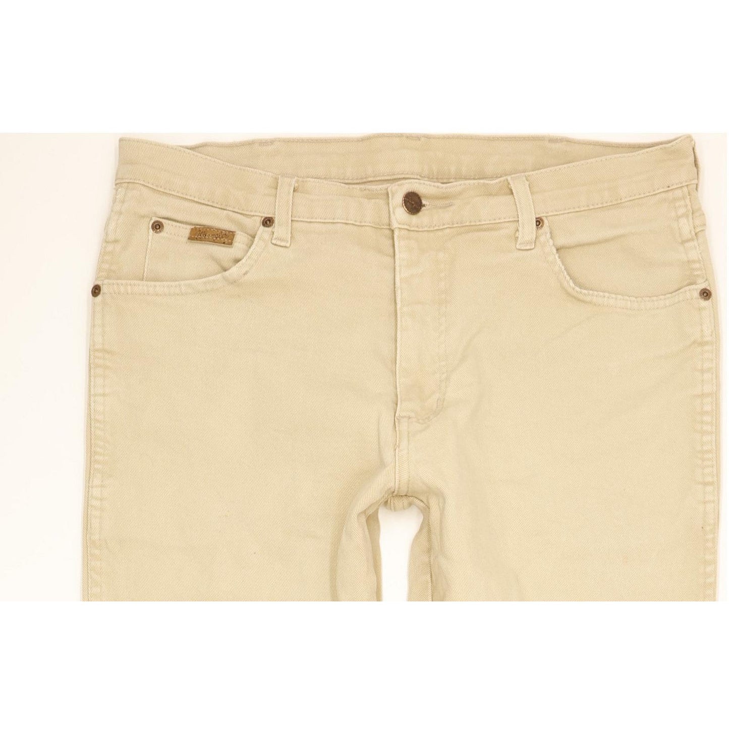 Wrangler Texas Men Beige Straight Regular Stretch Jeans W36 L30