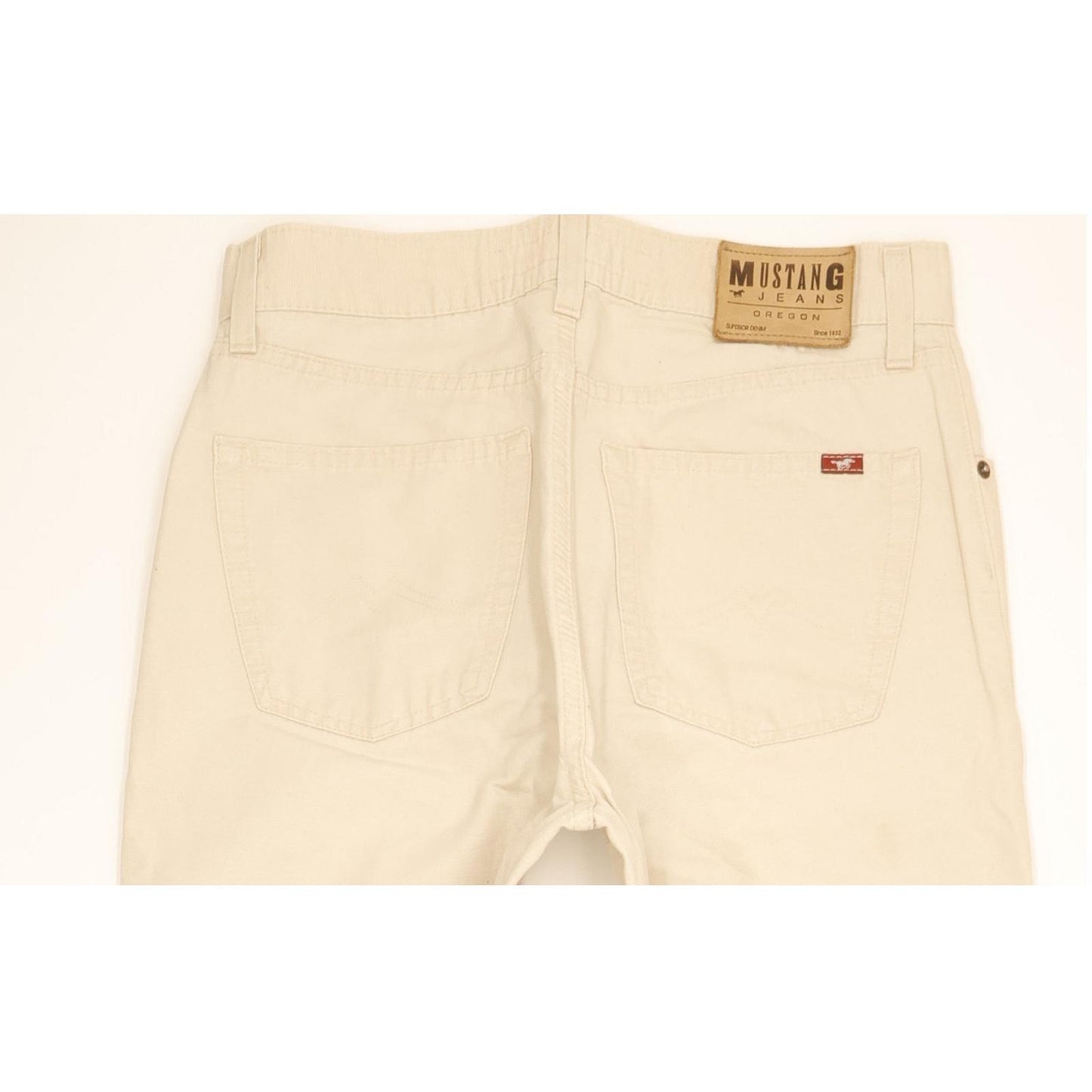 Mustang Oregon Men Beige Straight Regular Jeans W32 L32