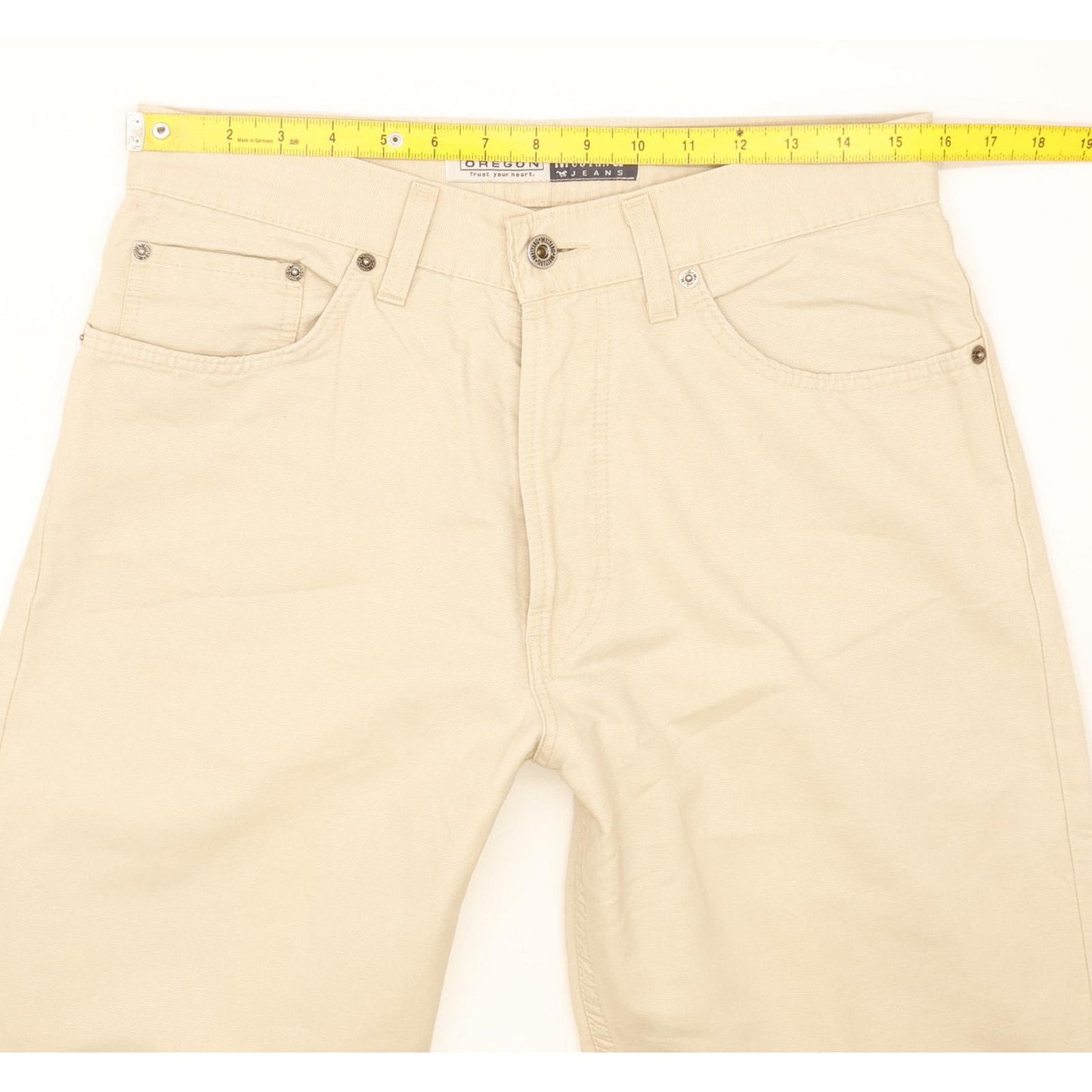 Mustang Oregon Men Beige Straight Regular Jeans W32 L32
